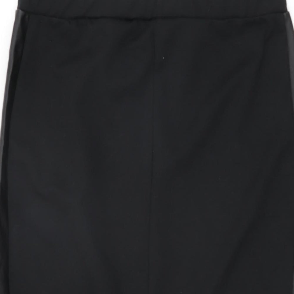 Womens Womens Black Polyester Straight & Pencil Skirt Size L
