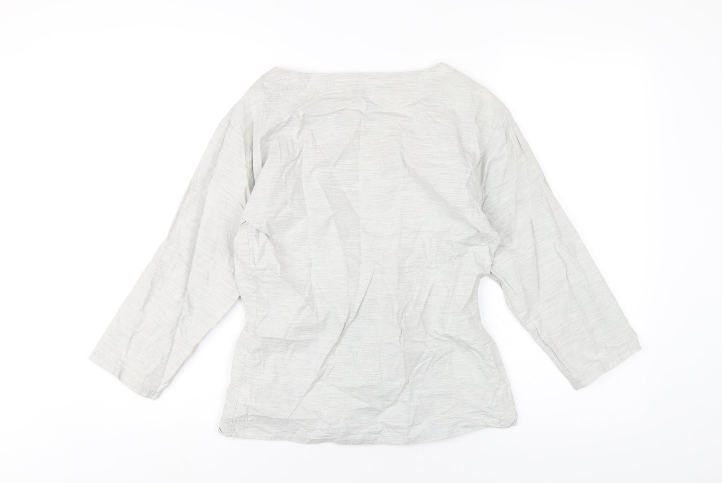 Gap Womens Grey Cotton Basic T-Shirt Size S Boat Neck