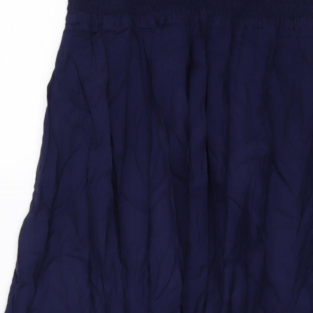 Marks and Spencer Womens Blue Viscose A-Line Size 12 Off the Shoulder Pullover