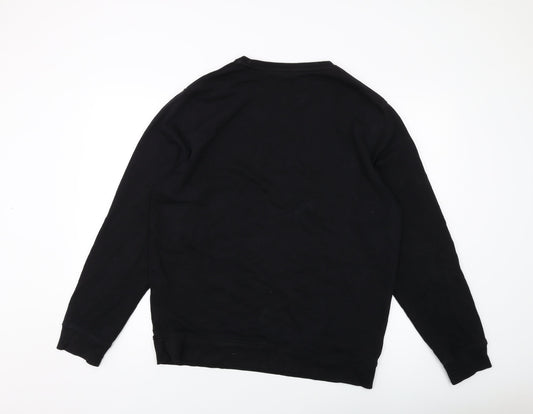 Baile Mens Black Cotton Pullover Sweatshirt Size L