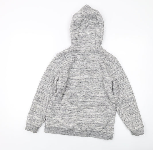 NEXT Boys Grey Polyester Full Zip Hoodie Size 10 Years Zip