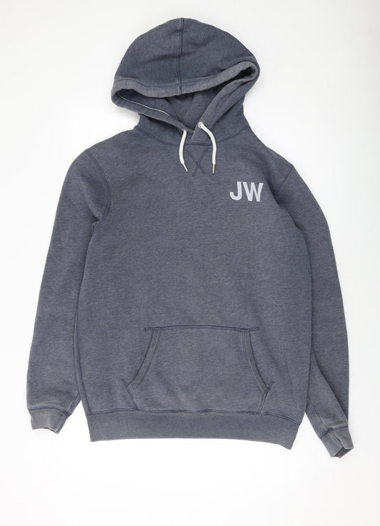 Jack Wills Mens Grey Cotton Pullover Hoodie Size M