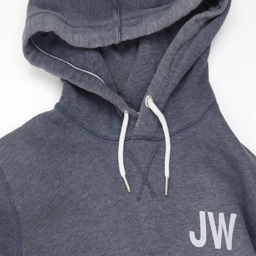 Jack Wills Mens Grey Cotton Pullover Hoodie Size M