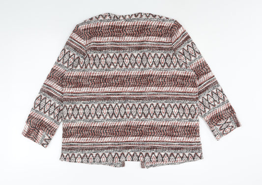 EWM Womens Multicoloured Fair Isle Jacket Size 14 - Size 14-16