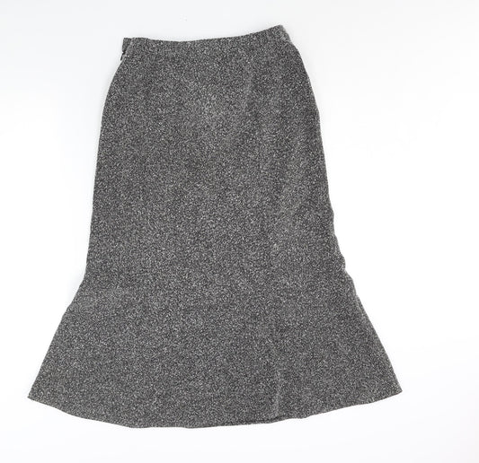 Slimma Womens Grey Polyester Trumpet Skirt Size 10 Zip