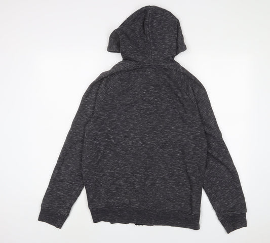Hollister Mens Grey Cotton Full Zip Hoodie Size S