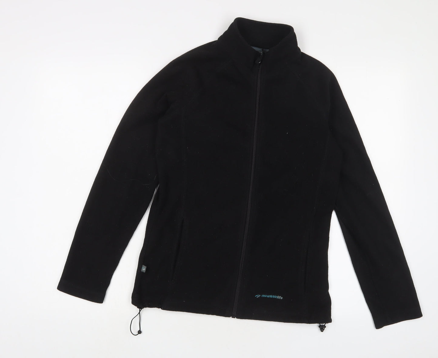 Mountain Life Womens Black Jacket Size 8 Zip - Logo, Embroidered