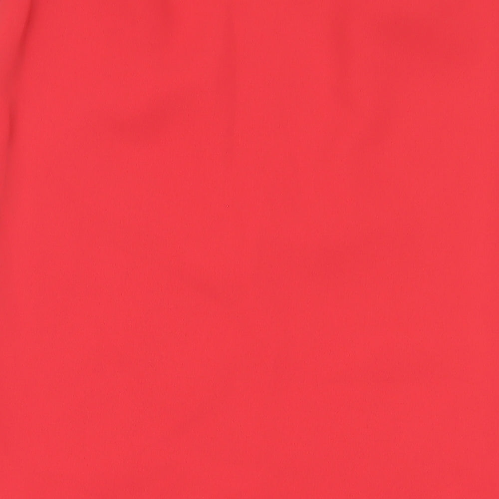 JOMHOY Womens Red Polyester A-Line Skirt Size 12 Zip