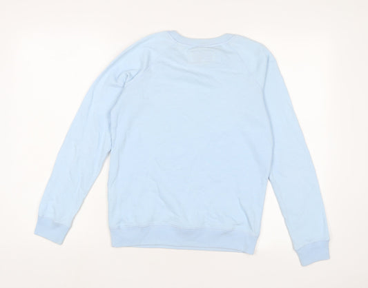Jack Wills Womens Blue Cotton Pullover Sweatshirt Size 8 Pullover