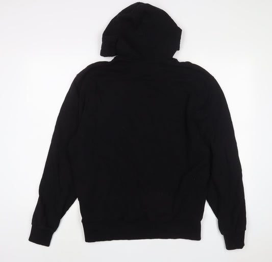 COLLUSION Mens Black Cotton Pullover Hoodie Size S - Logo