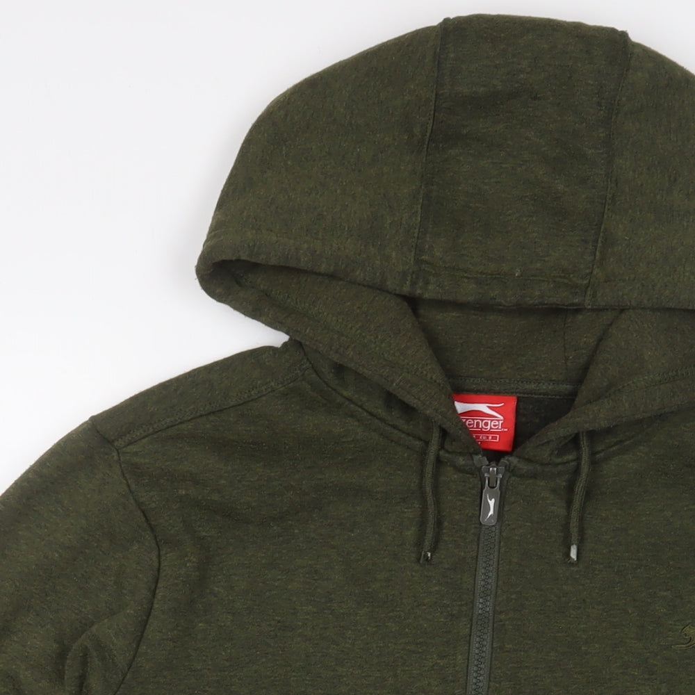 Slazenger Mens Green Polyester Full Zip Hoodie Size S