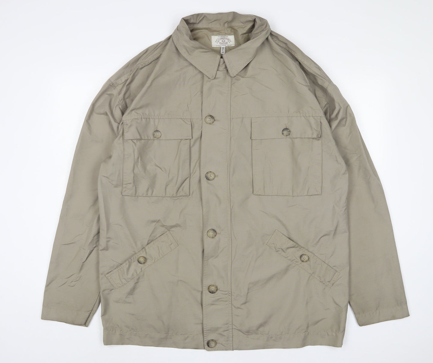 Giorgio Armani Mens Beige Jacket Size XL Zip