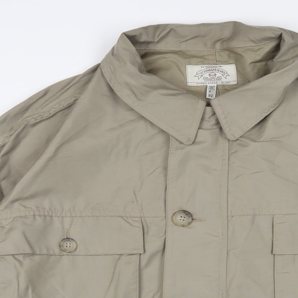 Giorgio Armani Mens Beige Jacket Size XL Zip
