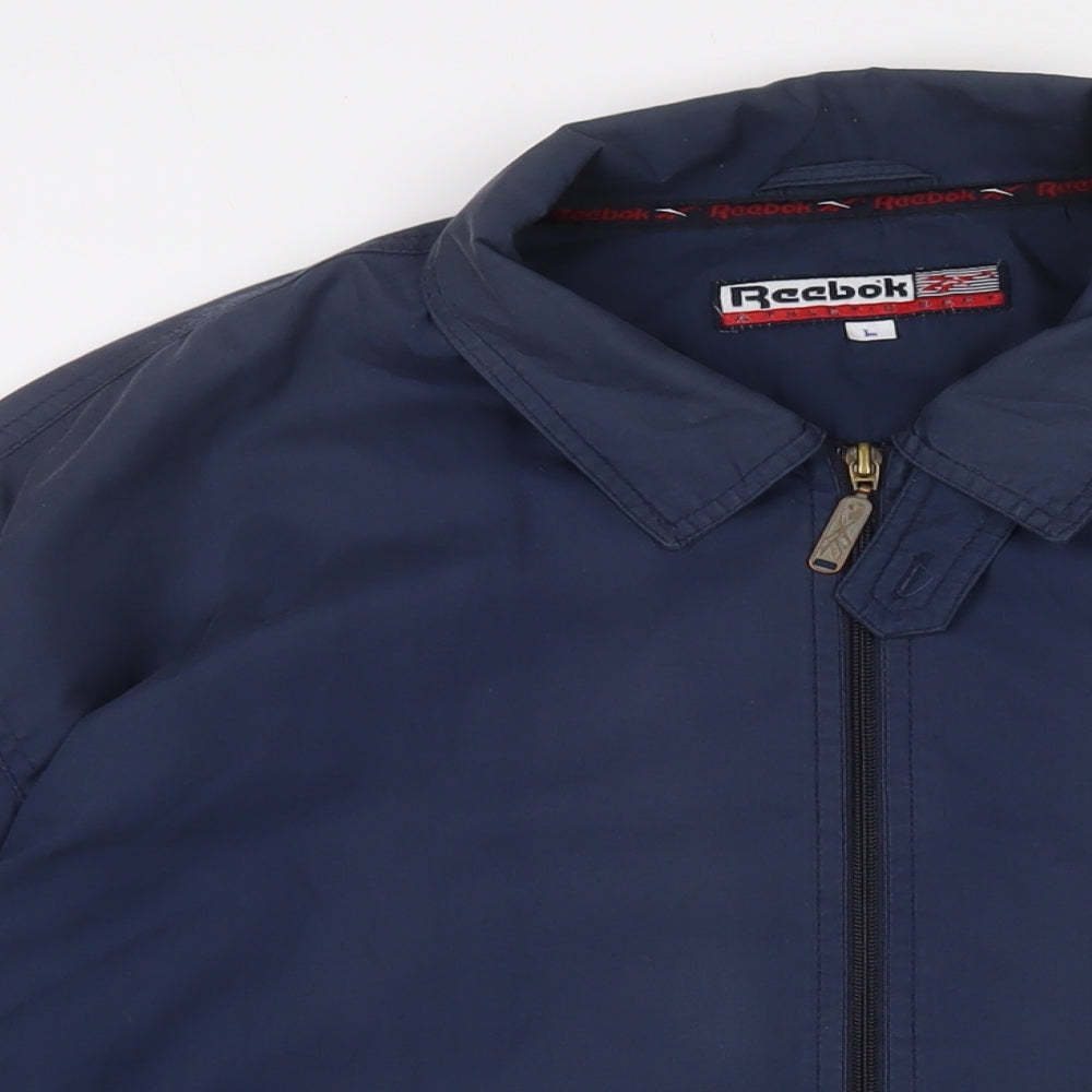 Reebok Mens Blue Jacket Size L Zip