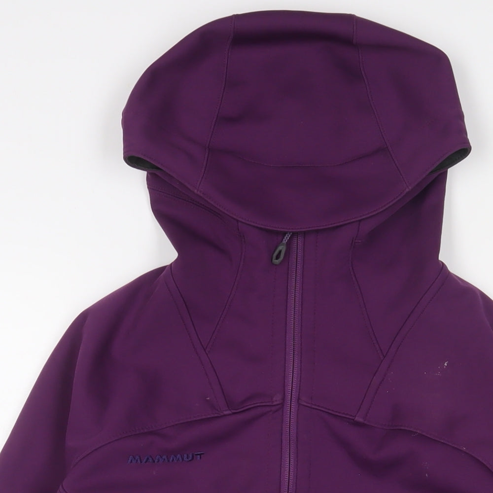 Mammut Womens Purple Jacket Size L Zip - Zip Pockets