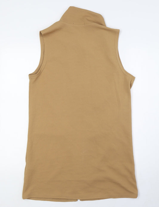 New Look Womens Brown Gilet Waistcoat Size 12 - Collared