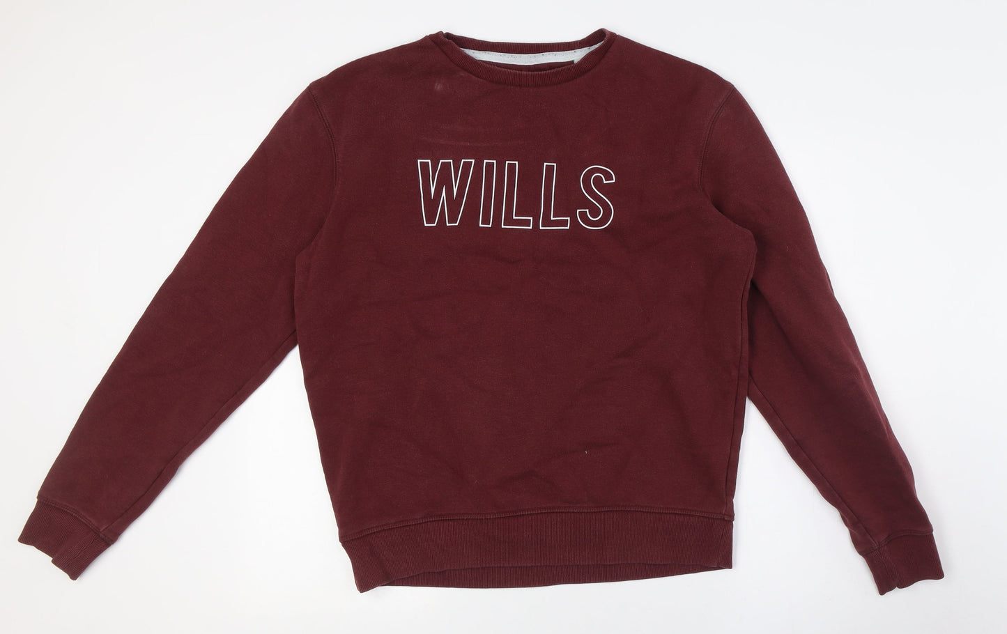 Jack Wills Mens Red Cotton Pullover Sweatshirt Size M