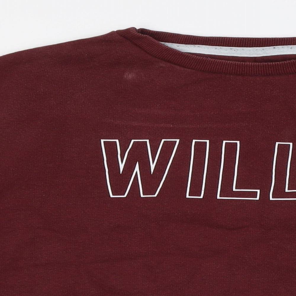 Jack Wills Mens Red Cotton Pullover Sweatshirt Size M