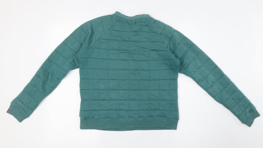 Levi's Girls Green Crew Neck Cotton Pullover Jumper Size S Snap