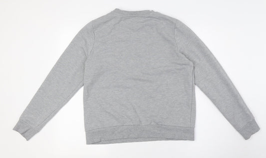 Warehouse Womens Grey Cotton Pullover Sweatshirt Size M - C'est La Vie
