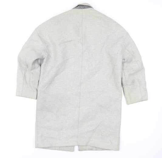 Gap Womens Grey Overcoat Coat Size XS Button