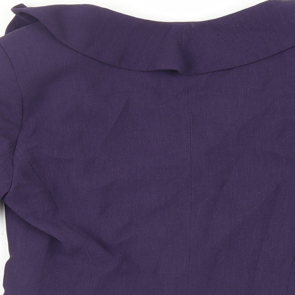 Quin and Donnelly Womens Purple Jacket Blazer Size 12 Button