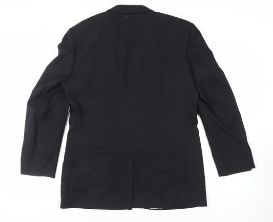 Karl Jackson Mens Black Polyester Tuxedo Suit Jacket Size 42 Regular