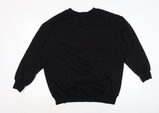 Versa Forma Womens Black Cotton Pullover Sweatshirt Size 8