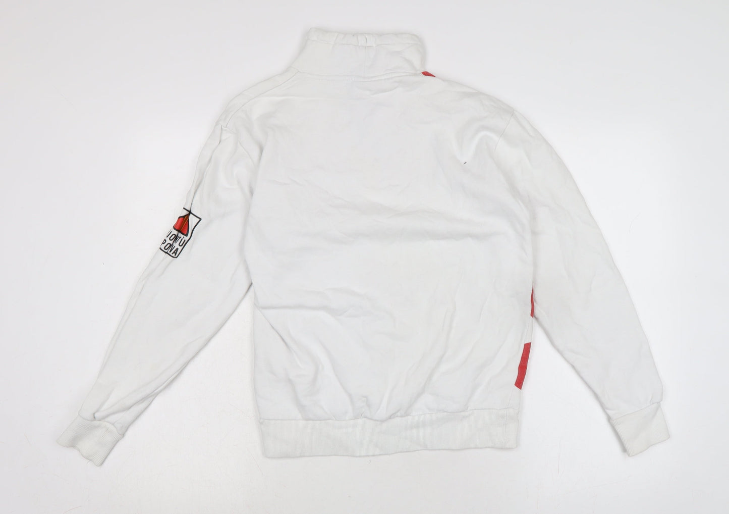 ellesse Womens White Cotton Pullover Sweatshirt Size 6