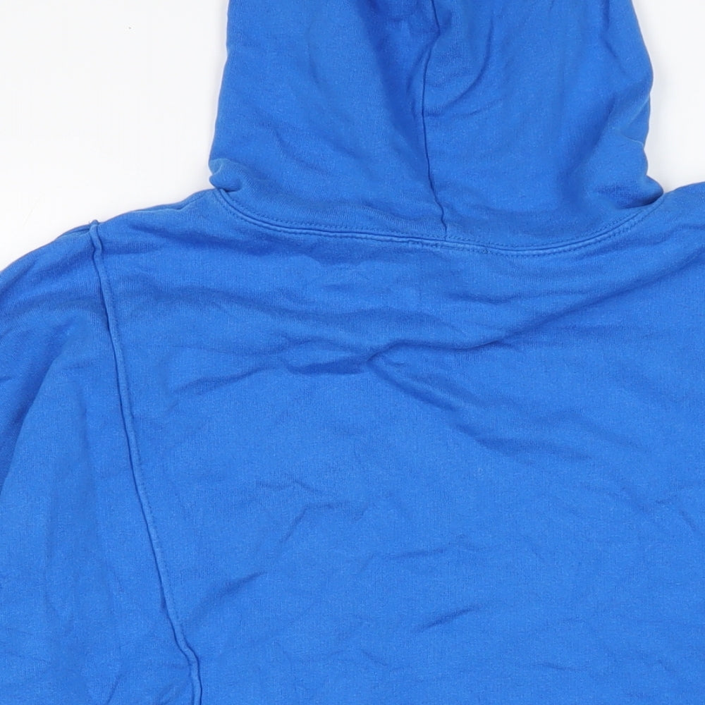 ASOS Womens Blue Cotton Pullover Hoodie Size 10