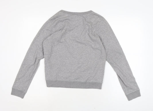 Jack Wills Womens Grey Cotton Pullover Sweatshirt Size 8
