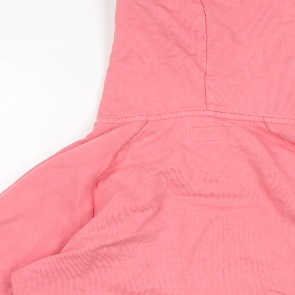 Jack Wills Womens Pink Cotton Full Zip Hoodie Size 6