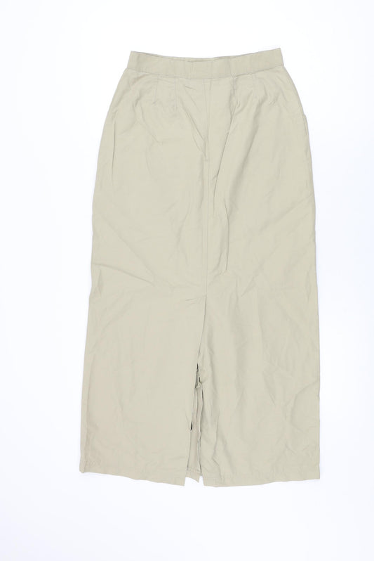 NEXT Womens Beige Cotton Straight & Pencil Skirt Size 10 Zip