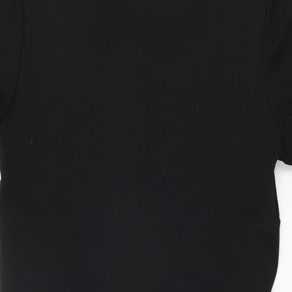 Brand and care label for Kaleidoscope women’s black polyester bodycon, size UK 10, round neck pullover