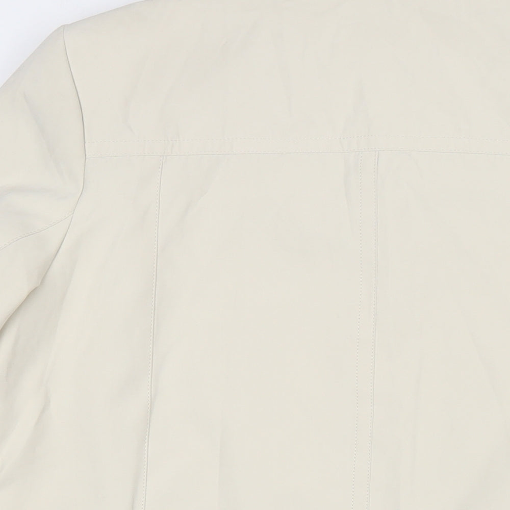 EWM Womens Ivory Jacket Coat Size 14 Zip