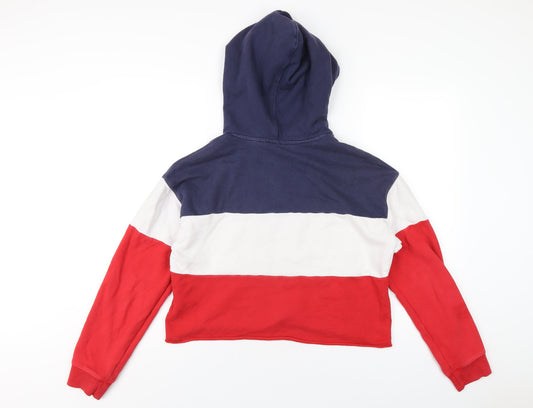 Levi's Womens Red Striped Cotton Pullover Hoodie Size S Pullover