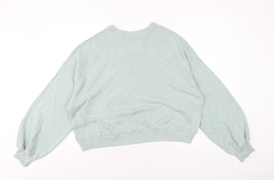 Hollister Womens Green Cotton Pullover Sweatshirt Size M Pullover