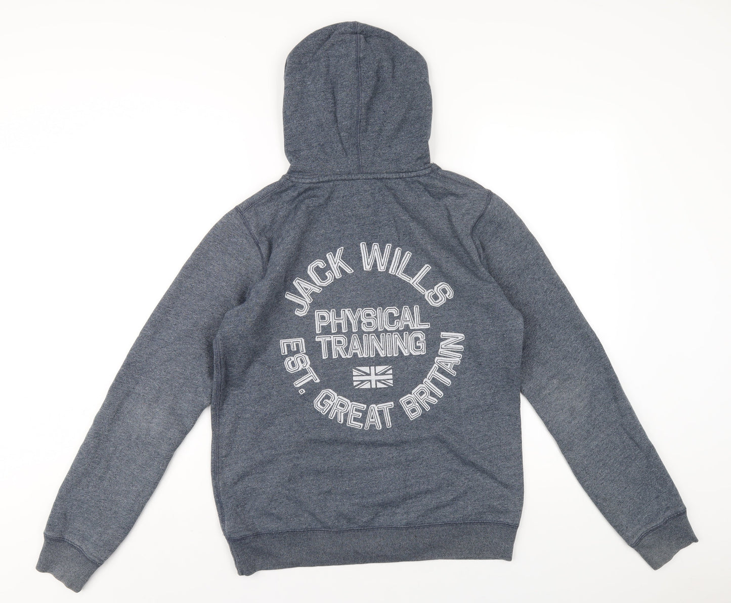 Jack Wills Womens Blue Cotton Pullover Hoodie Size 12 Pullover