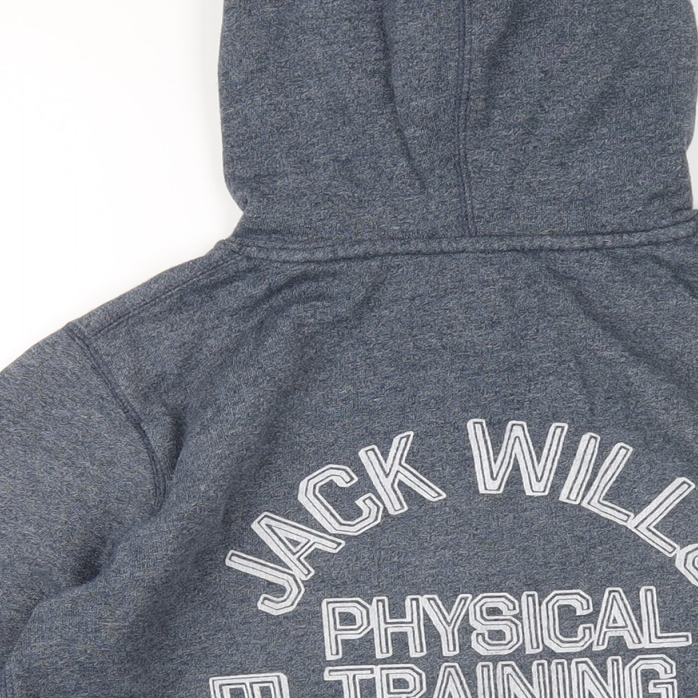 Jack Wills Womens Blue Cotton Pullover Hoodie Size 12 Pullover