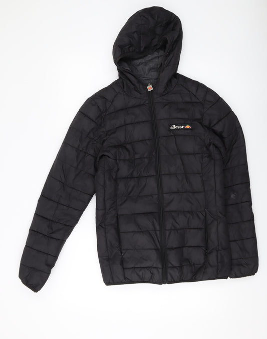ellesse Womens Black Puffer Jacket Jacket Size 8 Zip