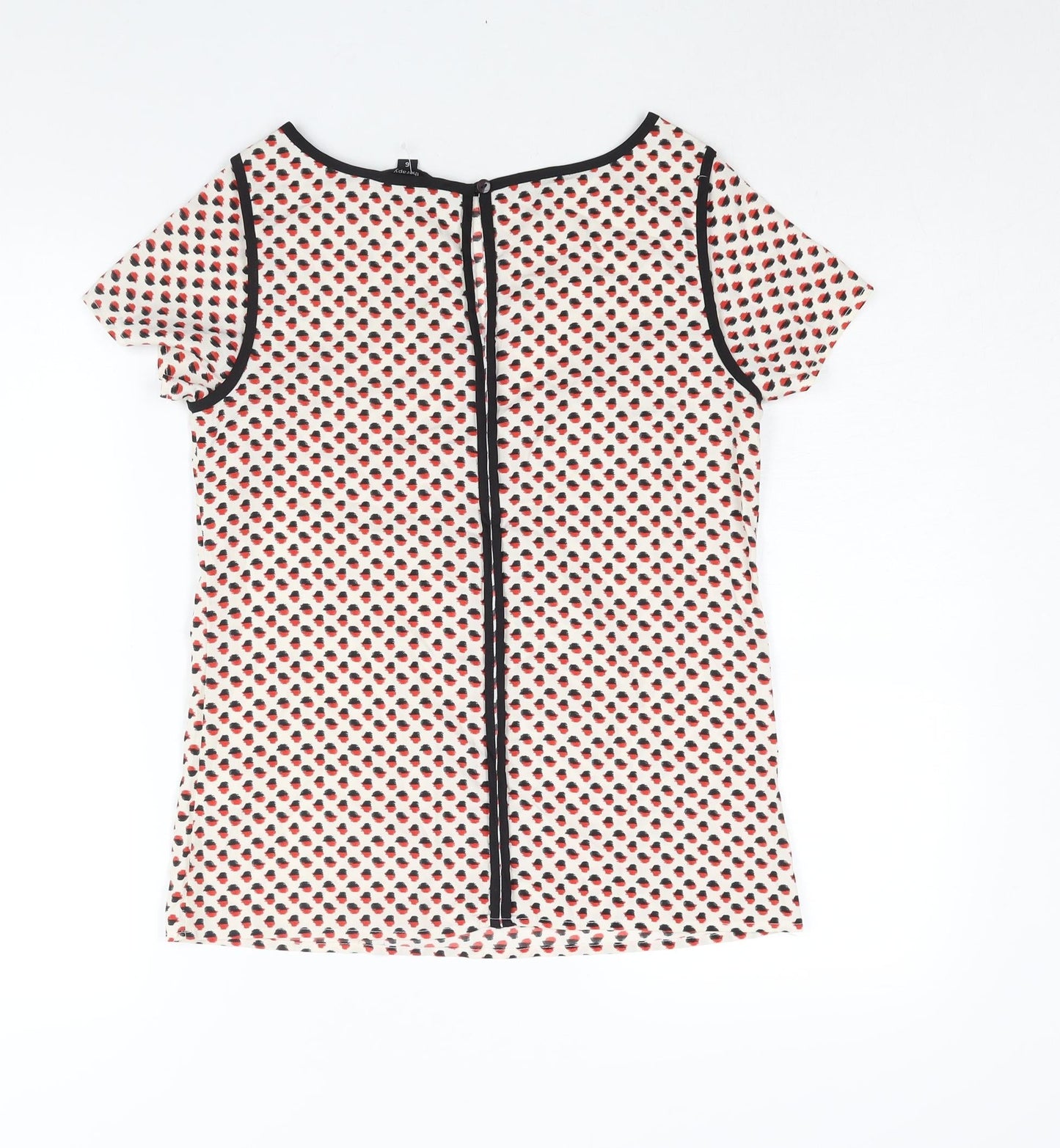 Therapy Womens Multicoloured Geometric Polyester Basic Blouse Size 8 Boat Neck