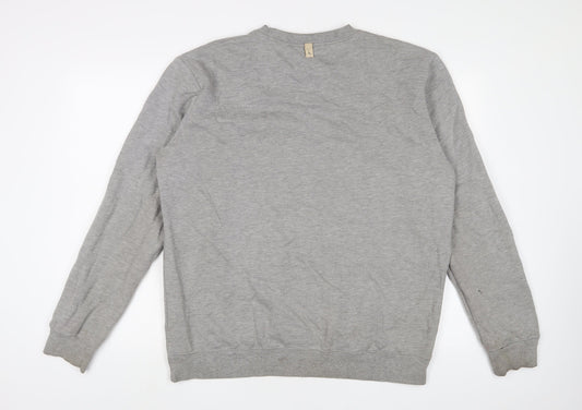 Prevu Mens Grey Cotton Pullover Sweatshirt Size 2XL