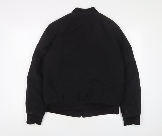 H&M Mens Black Jacket Size M Zip