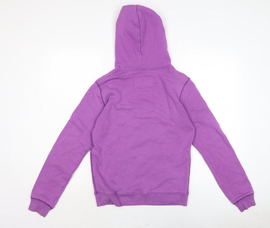 Jack Wills Womens Purple Cotton Pullover Hoodie Size 10