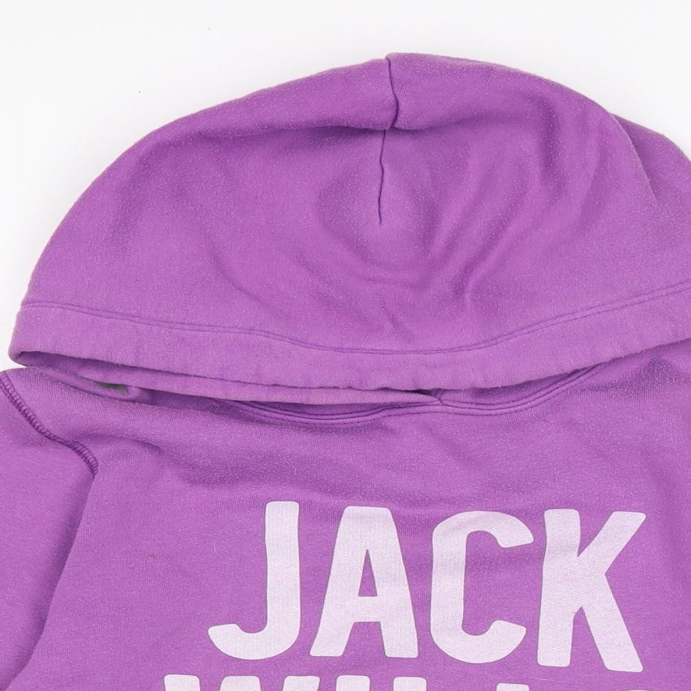 Jack Wills Womens Purple Cotton Pullover Hoodie Size 10