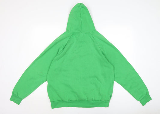 Slazenger Mens Green Cotton Pullover Hoodie Size L