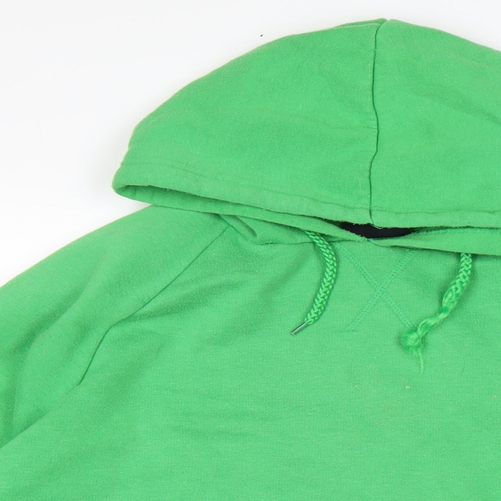 Slazenger Mens Green Cotton Pullover Hoodie Size L