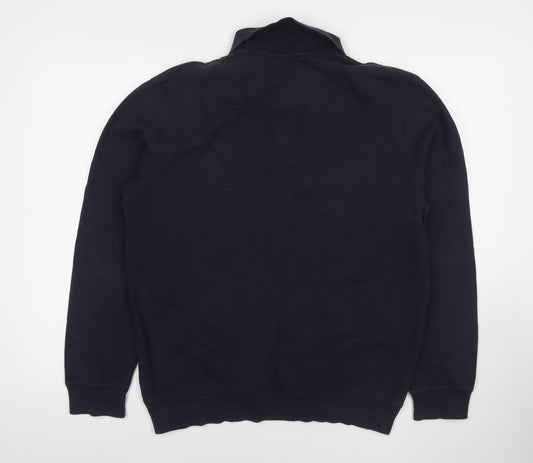 Lincoln Mens Blue Cotton Pullover Sweatshirt Size M