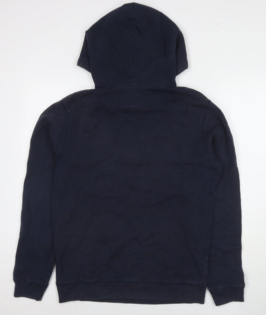 Jack Wills Mens Blue Cotton Pullover Hoodie Size S - Logo