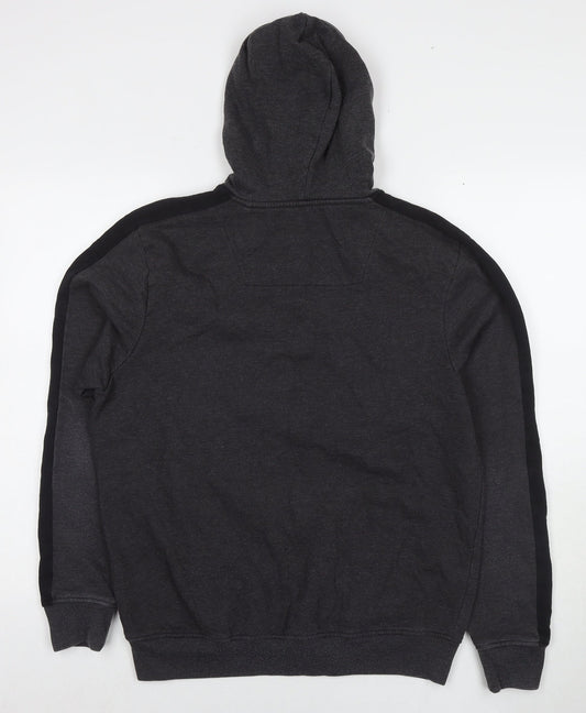 Threadcare Mens Grey Cotton Full Zip Hoodie Size L